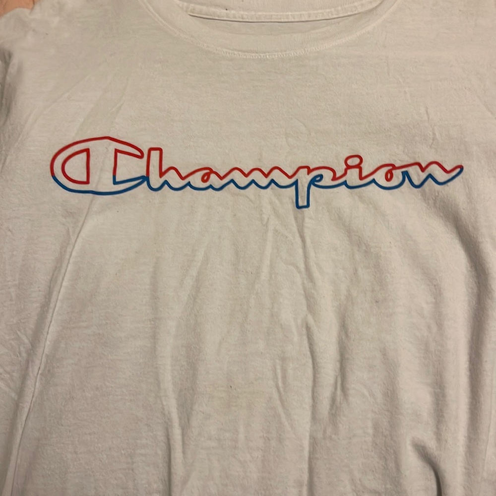 Cute white champion tee